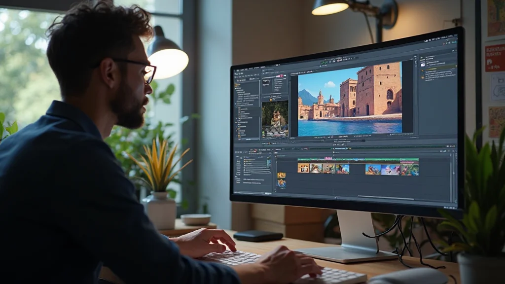 Confronto visivo di risoluzioni video: 720p, 1080p e 4K visualizzate su schermo contemporaneamente in un ambiente di post-produzione